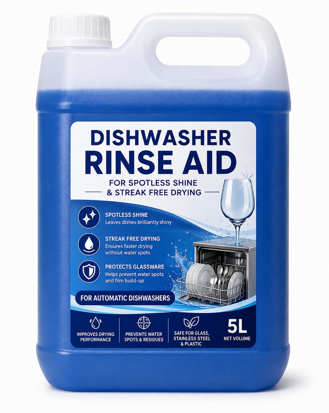 S K Enterprises Dishwasher Rinse Aid 5 litre — spotless shine and streak free drying